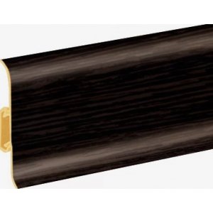 Плинтус Cezar Premium Wenge темний пластиковый с кабель-каналом (матовый) 59х22х2500