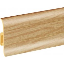 Плинтус Cezar Premium Тик пластиковый с кабель-каналом (матовый) 59х22х2500