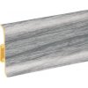 Плинтус Cezar Premium Дуб сірий світлий пластиковый с кабель-каналом (матовый) 59х22х2500